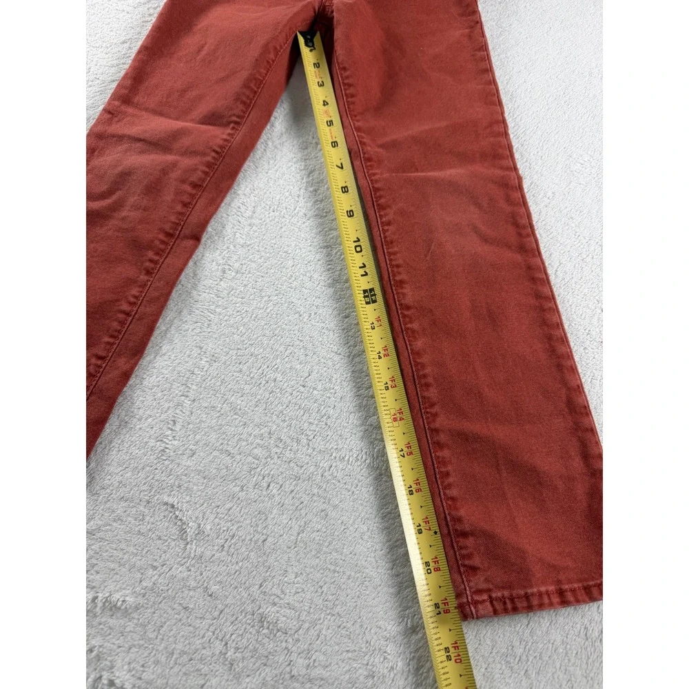 Gap Denim Boys Rust Orange Stretch Slim Jeans Size 7 Regular Adjustable Waist